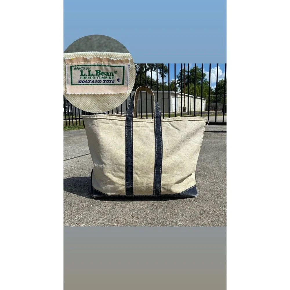 Rare Vintage 70's/80's Sawtooth Label Distressed LL Bean Faded 22x13x6